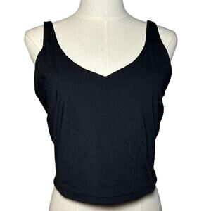 Black Built-In Bra Tank Dress High Stretch Large Minimalist Sportswear Casual